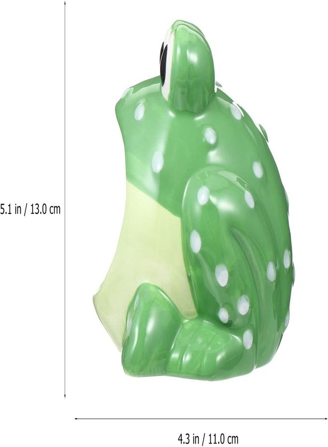 HALONTIN Hamster Hideout, Ceramic Hamster House, Frog Shape Chinchilla Cooling Gerbil House, Small Animal Decoration Cage Accessories - Image 5